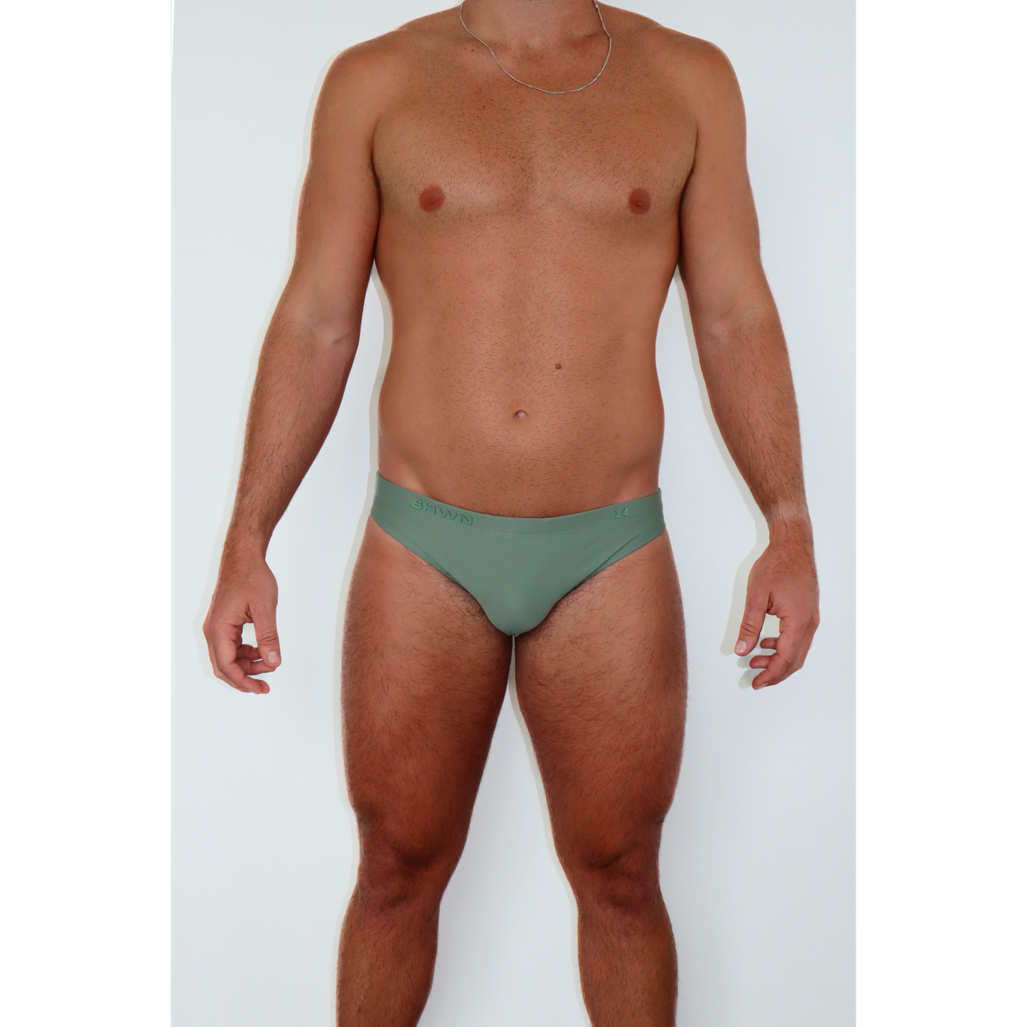 SHWN Battleship low-rise men's swim brief — limited edition numbered swimwear